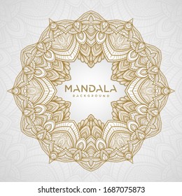 Circular pattern in form of mandala for background, Henna, Mehndi, decoration. Decorative ornament in ethnic oriental style