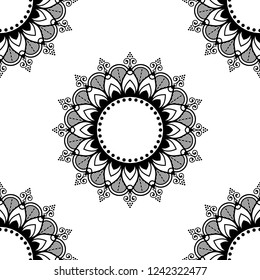 Circular pattern in form of mandala for coloring book, greeting card, phone case print, etc. Anti-stress therapy patterns, coloring for adults. Hand drawn background, vector isolated on white. EPS10 
