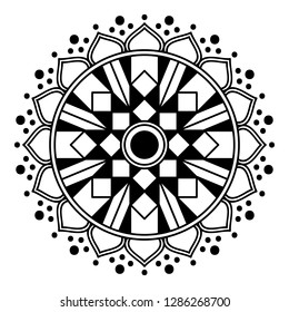 Circular pattern in form of mandala for coloring book, greeting card, phone case print, etc. Anti-stress therapy patterns, coloring for adults.