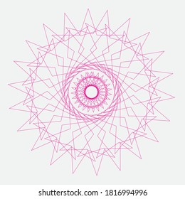 Circular pattern in form of mandala for coloring book, greeting card, phone case print. Anti-stress therapy pattern, coloring for adults. Hand drawn background, abstract round ornament. 