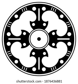 Circular pattern in form of mandala for coloring book page. Decorative frame ornament in ethnic style. Vector isolated on white
