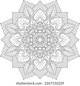 Kreislaufmuster in Form einer Mandala. Farbige Buchseite. Blume Mandalas. Vintage dekorative Elemente. Farbbuch Spitzen Muster Die Tätowierung. Abstraktes Vektor-Mandala-Muster. Mandala.Vector. 