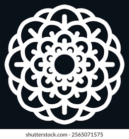 Circular pattern in form of mandala. Coloring book page.