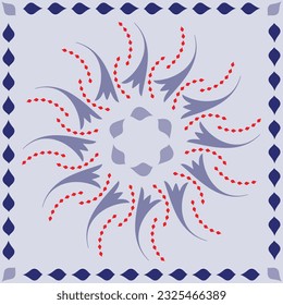 Circular pattern in form of mandala with curve brush for Henna, Mehndi, tattoo, decoration. Decorative ornament in ethnic oriental style. leaf border, T-Shirt.