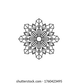 
Circular pattern in the form of a mandala for decoration. Oriental ethnic-style decorative ornaments.