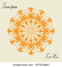 Circular pattern in form of mandala decoration For Book Page