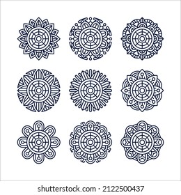 Circular pattern in form of mandala with decorative ornament in ethnic oriental style, Perfect for Henna, Mehndi, tattoo, decoration, and coloring book page.