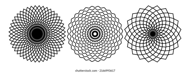 Circular pattern in form of mandala. Decorative ornament in ethnic oriental style. Coloring book page.  Perfect for henna, mehndi, tattoo, decoration. Black and white digital painting