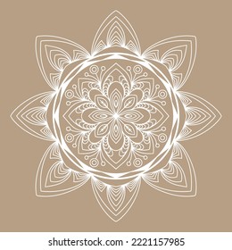 circular pattern in form of mandala, decorative ethnic oriental style