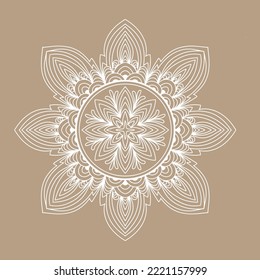 circular pattern in form of mandala, decorative ethnic oriental style