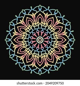 Circular pattern in form of mandala	EPS 10