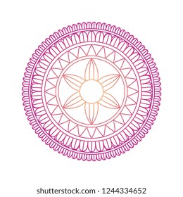 Circular pattern in form of mandala with flower for Henna, Mehndi, decoration. Decorative ornament in ethnic oriental style. Coloring book page.
