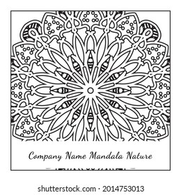 Circular pattern in the form of mandala with flower for henna mehndi tattoo decoration