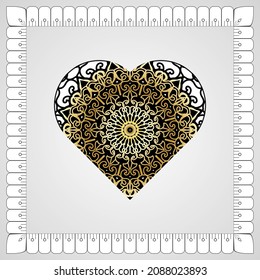Circular pattern in the form of mandala with flower for henna mandala tattoo decoration.