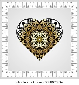 Circular pattern in the form of mandala with flower for henna mandala tattoo decoration.