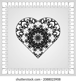 Circular pattern in the form of mandala with flower for henna mandala tattoo decoration.