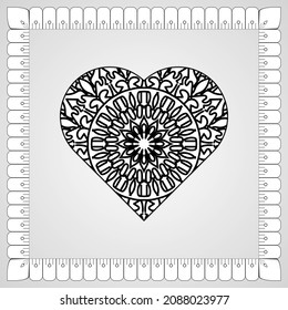 Circular pattern in the form of mandala with flower for henna mandala tattoo decoration.