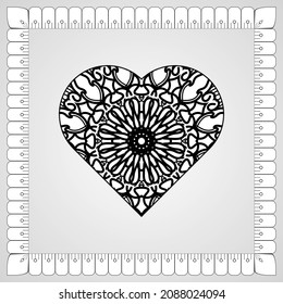 Circular pattern in the form of mandala with flower for henna mandala tattoo decoration.