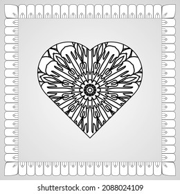 Circular pattern in the form of mandala with flower for henna mandala tattoo decoration.
