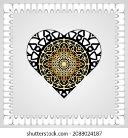 Circular pattern in the form of mandala with flower for henna mandala tattoo decoration.