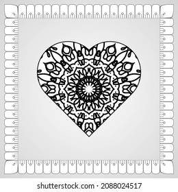 Circular pattern in the form of mandala with flower for henna mandala tattoo decoration.