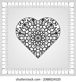 Circular pattern in the form of mandala with flower for henna mandala tattoo decoration.
