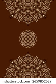 Patrón circular en forma de mandala con flor para Henna, Mehndi, tatuaje, decoración. Adorno decorativo en estilo étnico oriental. Ilustración vectorial de dibujo a mano de doodle.