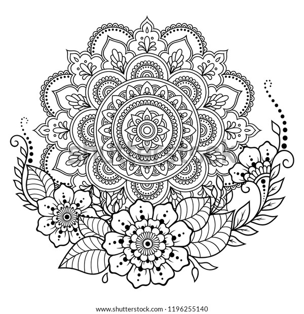 Circular Pattern Form Mandala Flower Henna Stock Vector (Royalty Free ...