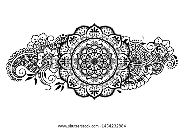 Circular Pattern Form Mandala Flower Henna Stock Vector (Royalty Free ...