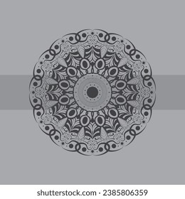 Circular pattern in the form of mandala with flowers for Henna, Mehndi, tattoo, and decoration. Decorative ornament in ethnic oriental style. Outline doodle hand draw vector illustration.