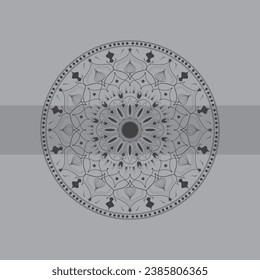 Circular pattern in the form of mandala with flowers for Henna, Mehndi, tattoo, and decoration. Decorative ornament in ethnic oriental style. Outline doodle hand draw vector illustration.