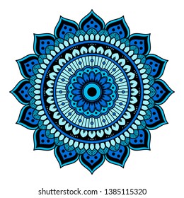 Circular pattern in form of mandala for greeting card, phone case print