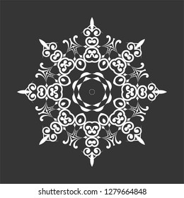 Circular pattern in form of mandala for Henna, Mehndi, tattoo, decoration. Decorative ornament in ethnic oriental style. Coloring book page.