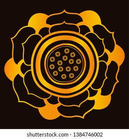 Circular pattern in form of mandala for Henna, Mehndi, tattoo, decoration. Decorative ornament in ethnic oriental style. Coloring book page,hand drawen. golden mandala.