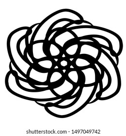 Circular pattern in form of mandala for Henna Mehndi tattoo decoration Decorative ornament in ethnic oriental style Coloring book page art flower lineart