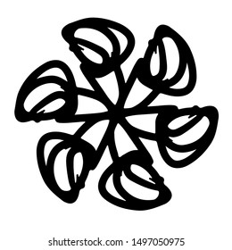 Circular pattern in form of mandala for Henna Mehndi tattoo decoration Decorative ornament in ethnic oriental style Coloring book page lineart black and white