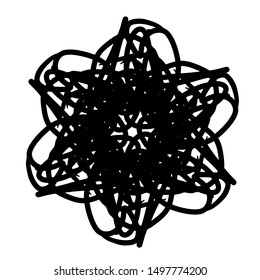 Circular pattern in form of mandala for Henna Mehndi tattoo decoration Decorative ornament in ethnic oriental style Coloring book page artistic
