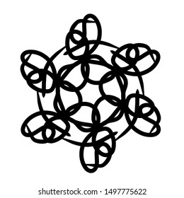 Circular pattern in form of mandala for Henna Mehndi tattoo decoration Decorative ornament in ethnic oriental style Coloring book page logo circle
