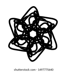 Circular pattern in form of mandala for Henna Mehndi tattoo decoration Decorative ornament in ethnic oriental style Coloring book page logo star
