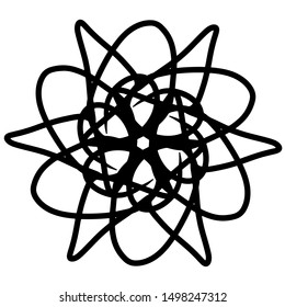 Circular pattern in form of mandala for Henna Mehndi tattoo decoration Decorative ornament in ethnic oriental style Coloring book page art sketch draw