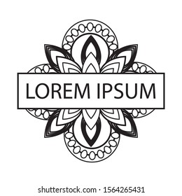 Circular pattern in form of mandala for Henna, Mehndi, tattoo, decoration. Decorative ornament in ethnic oriental style. Coloring book page.
