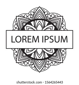 Circular pattern in form of mandala for Henna, Mehndi, tattoo, decoration. Decorative ornament in ethnic oriental style. Coloring book page.
