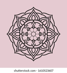 Circular pattern in form of mandala for Henna, Mehndi, tattoo, decoration. Decorative ornament in ethnic oriental style. Coloring book page