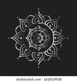 Circular pattern in form of mandala for Henna, Mehndi, tattoo, decoration. Decorative ornament in ethnic oriental style. Coloring book page