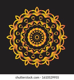 Circular pattern in form of mandala for Henna, Mehndi, tattoo, decoration. Decorative ornament in ethnic oriental style. Coloring book page