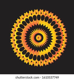 Circular pattern in form of mandala for Henna, Mehndi, tattoo, decoration. Decorative ornament in ethnic oriental style. Coloring book page