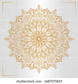 Circular Pattern In Form Of Mandala For Henna, Mehndi, Decoration. Decorative Ornament In Ethnic Oriental Style