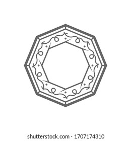 Circular pattern in form of mandala for Henna, Mehndi, tattoo, decoration. Decorative ornament in ethnic oriental style. Coloring book page.