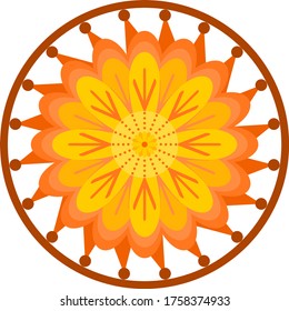 circular pattern in form of mandala for henna, mehndi, tattoo, decoration. decorative ornament in ethnic oriental style.