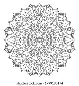 Flower Mandala Vintage Decorative Elements Oriental Stock Vector ...